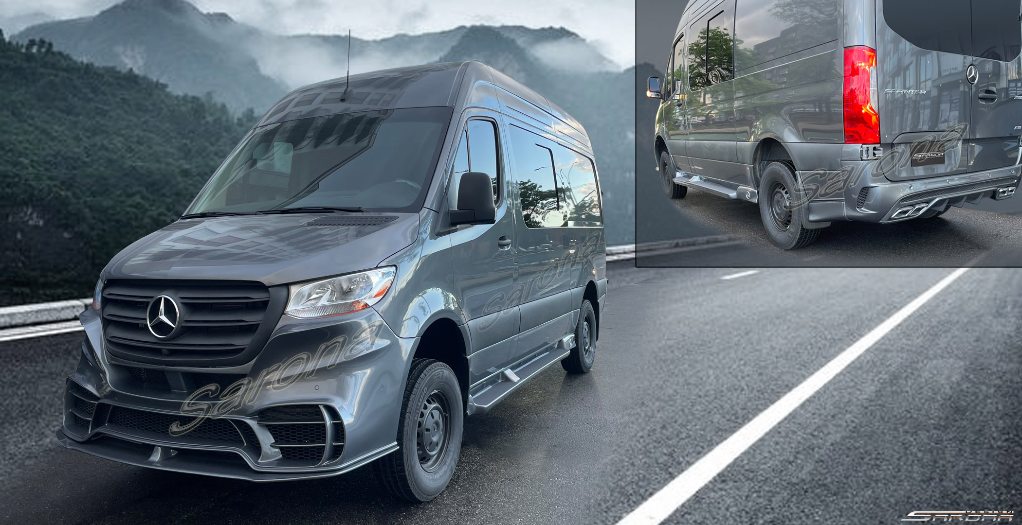 Custom Mercedes Sprinter  Short Wheel Base Body Kit (2019 - 2025) - $3980.00 (Part #MB-176-KT)